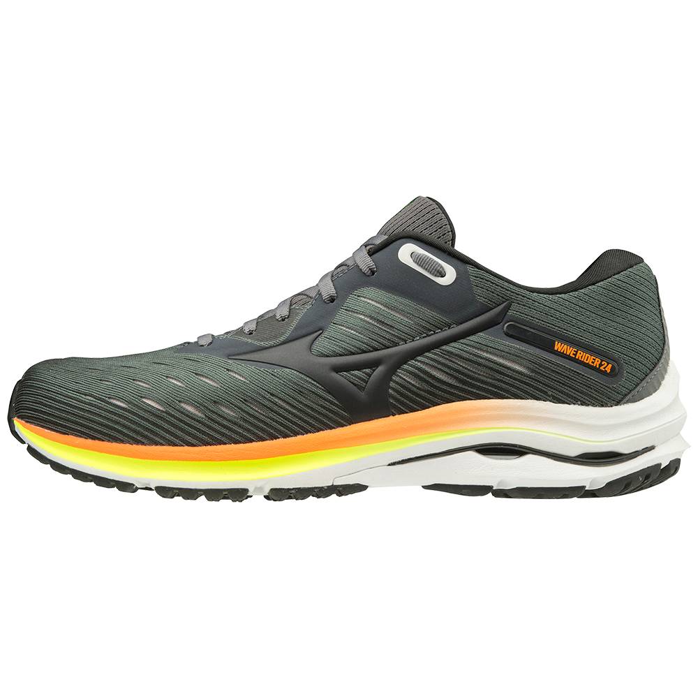 Mizuno Wave Rider 24 2E (Wide) Férfi Futócipő MélyZöld QNS501243